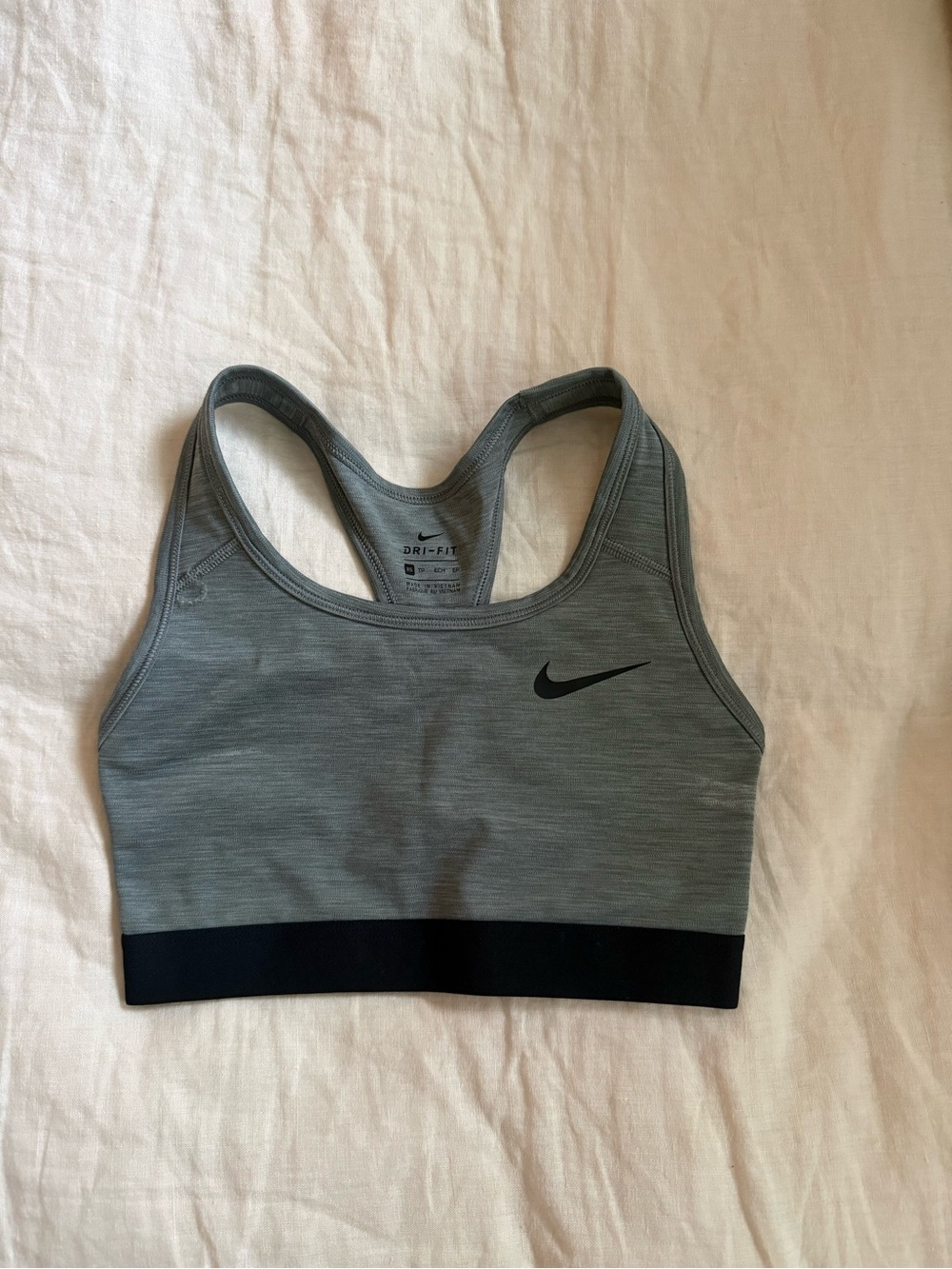 Nike Grey Sports Bra with Black Band